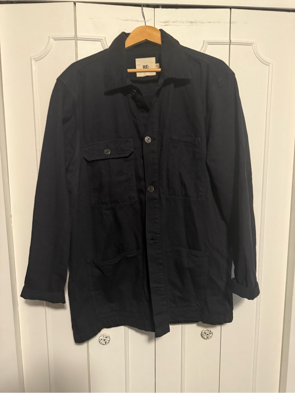 Men's Lightweight Black Shirt Jacket by - Casual Utility Style